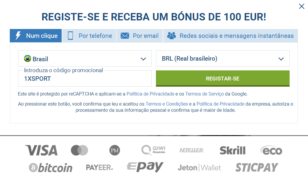 Conta de Inscrição BR