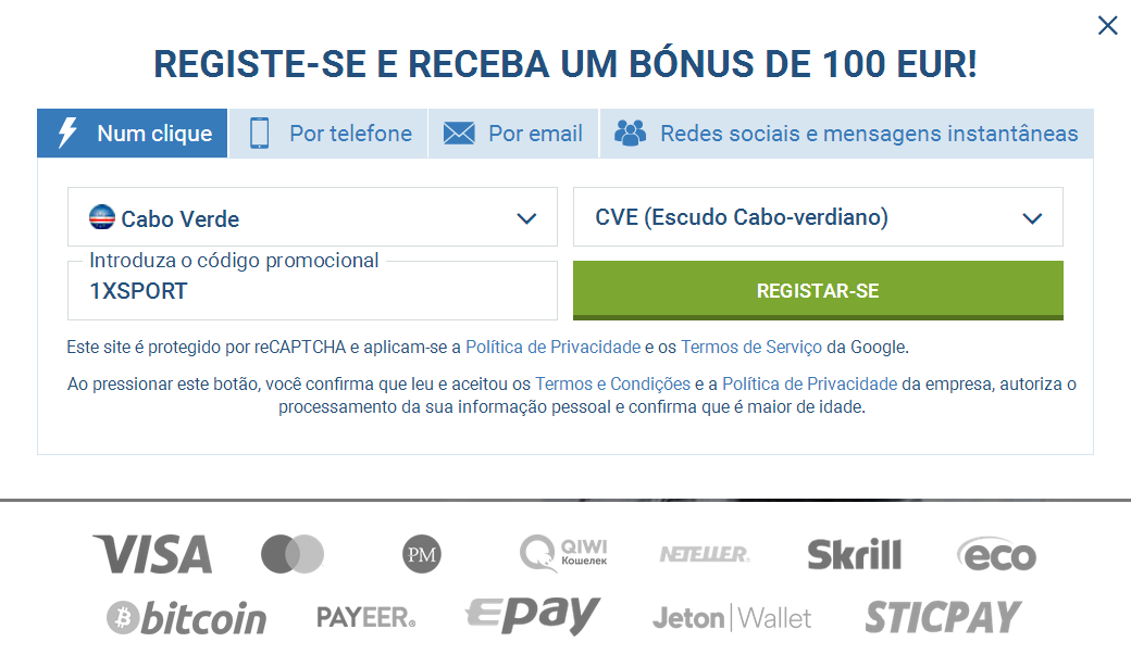 Conta de Inscrição CV